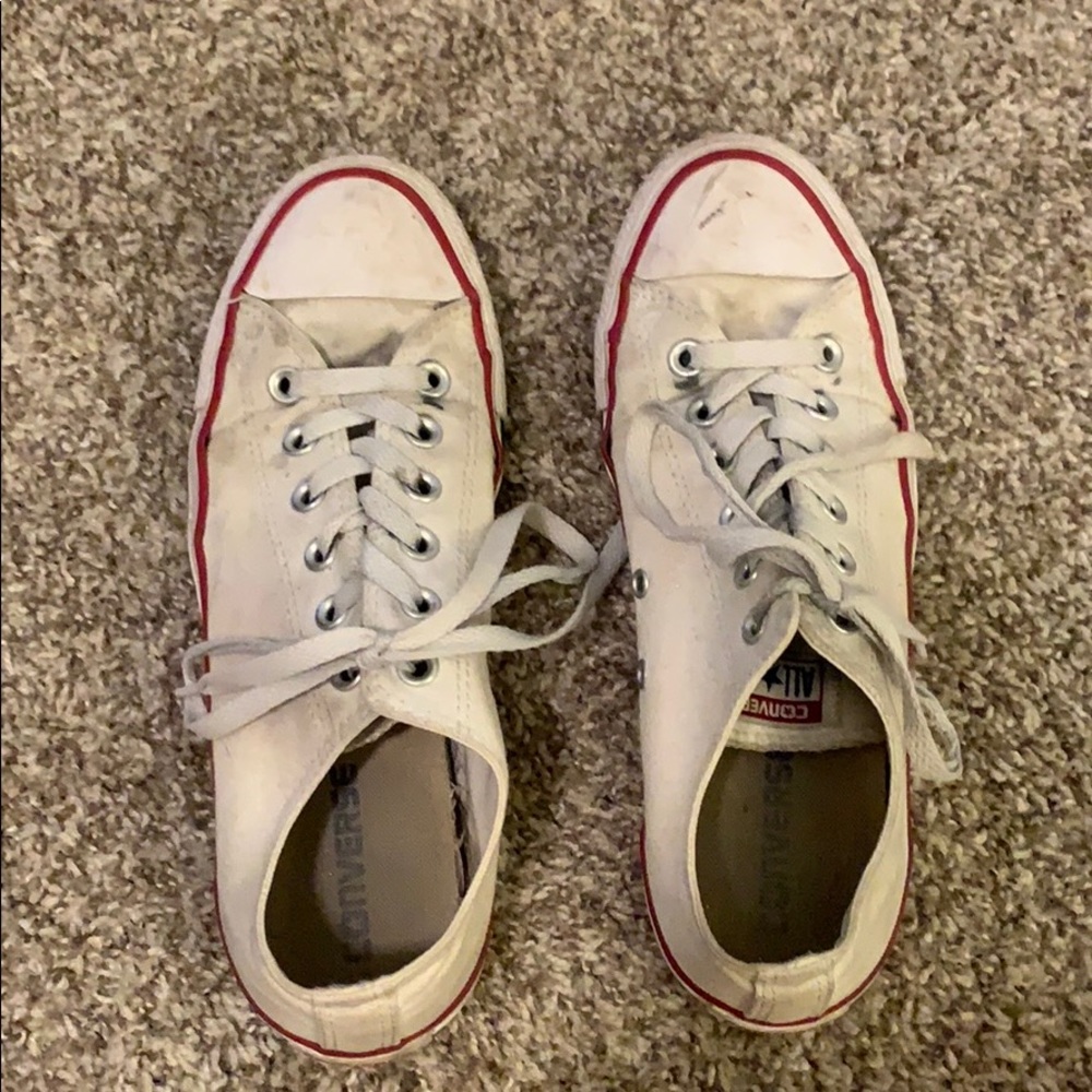 white low top converse